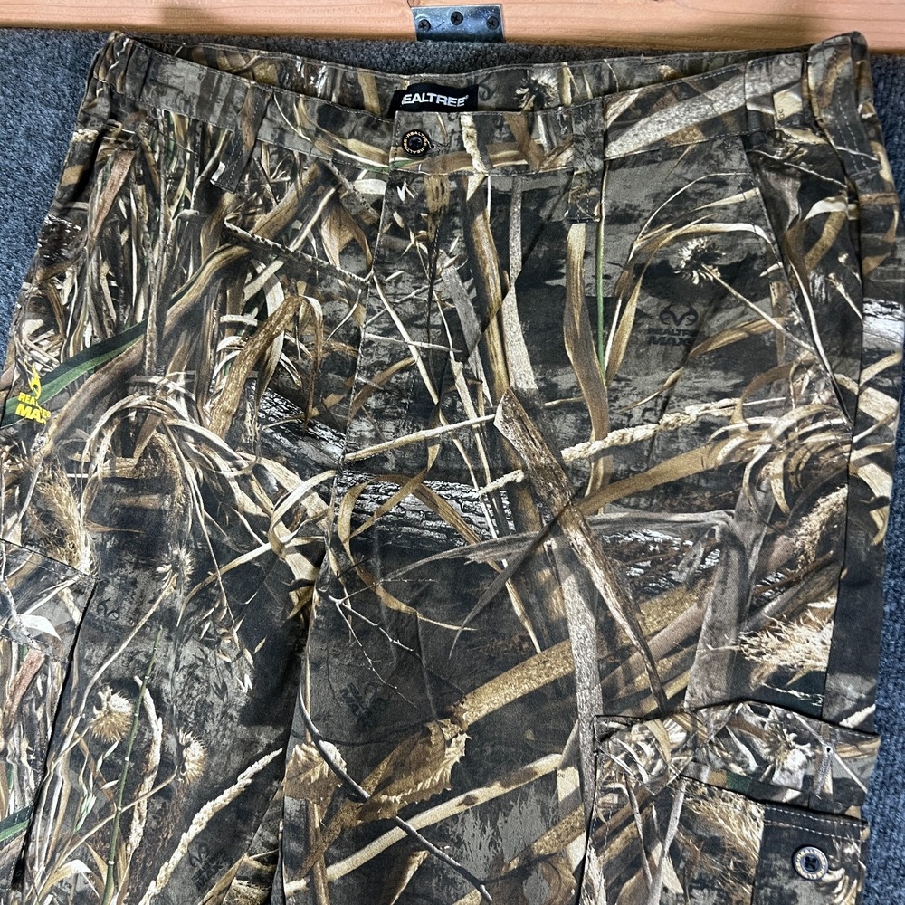 Realtree Max-5 Cargo Pants Mens 41x32 Multicolor Cotton‎ Camouflage Hunting